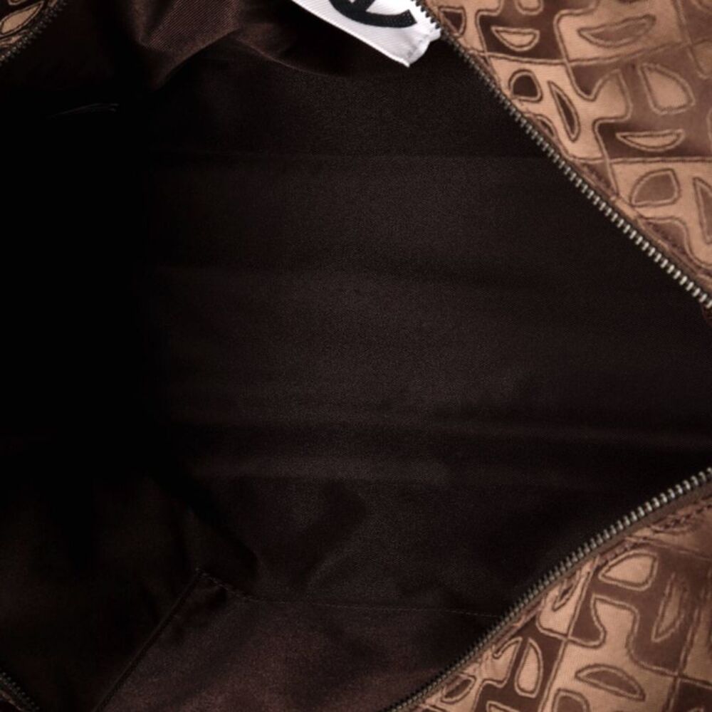 Telfar Shopping Tote Monogram Jacquard with Faux Leather Large Brown - Picture 5 of 6